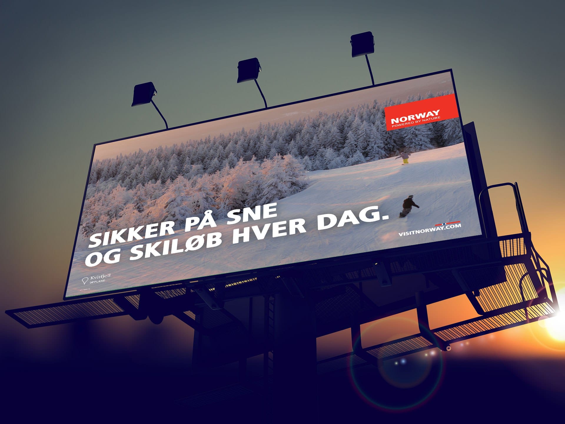 Portfolio case – Landsdækkende vinter kampagne for Visit Norway, indeholdende billboards, posters samt digital outdoor annoncering i landet toge og busser